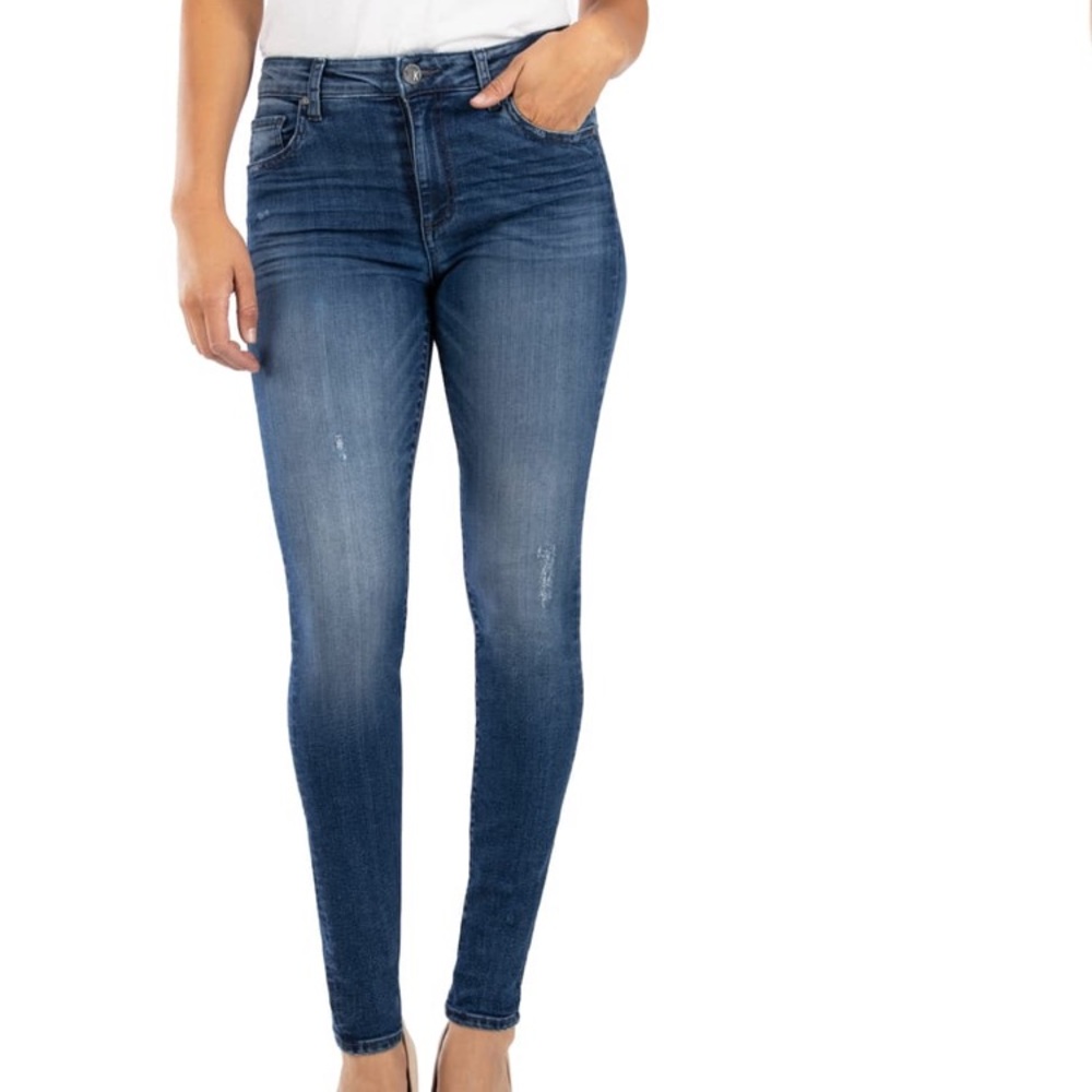 NWT Kut from the Kloth High Rise Distressed Skinny